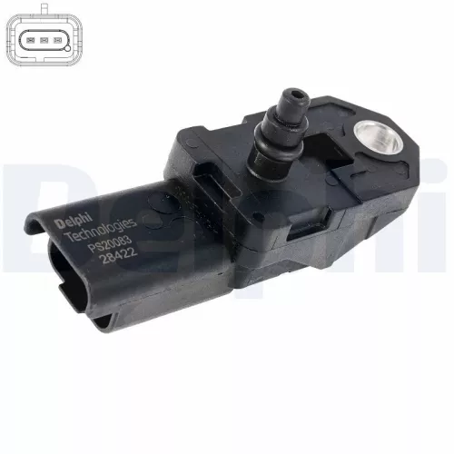 Sensor, turbodruk DELPHI PS20083-12B1)