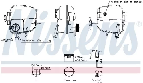 Expansievat, koelvloeistof NISSENS 996303)