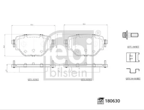 Brake Pad Set, disc brake FEBI BILSTEIN 180630)