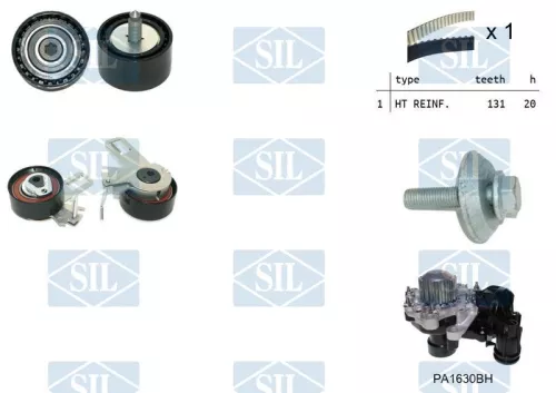 Water Pump & Timing Belt Kit Saleri SIL K1PA1630BH)