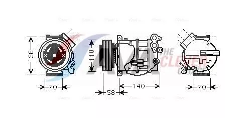 Compressor, air conditioning AVA QUALITY COOLING VOAK144)