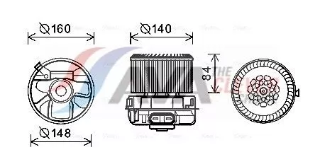 Binnenventilator AVA QUALITY COOLING PE8369)