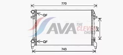 Radiator, motorkoeling AVA QUALITY COOLING VN2402)