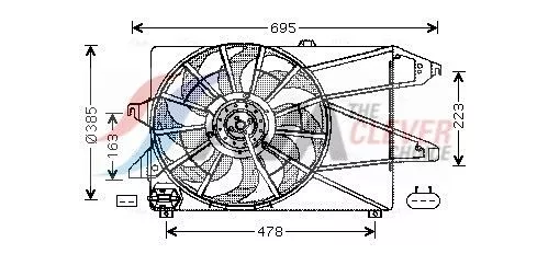 Ventilator, motorkoeling AVA QUALITY COOLING FD7504)