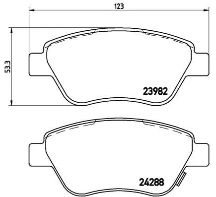 Brake Pad Set, disc brake BREMBO P 59 051)