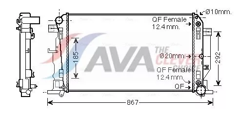 Radiator, engine cooling AVA QUALITY COOLING MS2445)