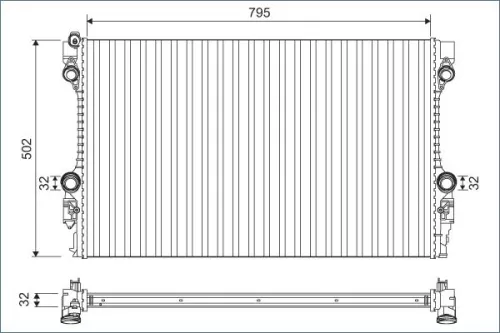 Radiator, motorkoeling VALEO 701126)