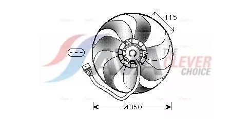Fan, engine cooling AVA QUALITY COOLING VN7521)