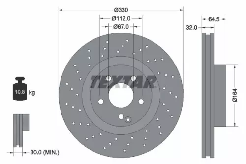 Remschijf TEXTAR 92120205)