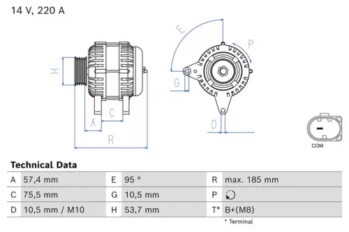 Alternator BOSCH 0 986 084 840)
