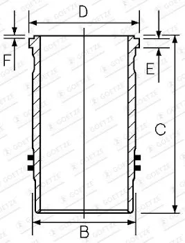 Cilindervoering GOETZE ENGINE 15-570030-00)