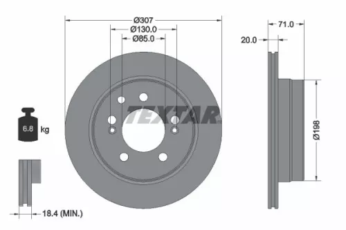 Remschijf TEXTAR 92338503)