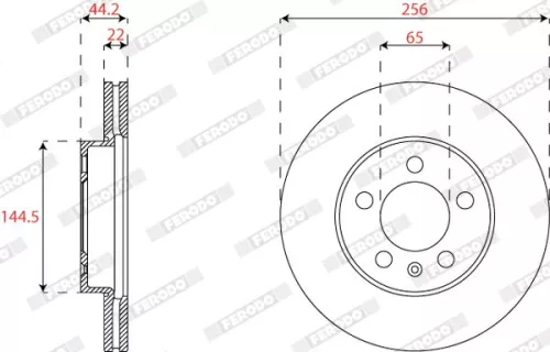 Remschijf FERODO DDF2663C)