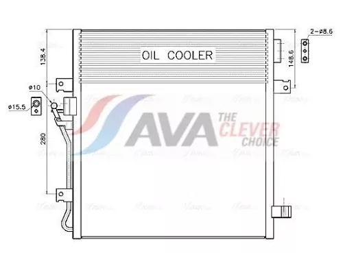 Condensor, airconditioning AVA QUALITY COOLING JE5091)