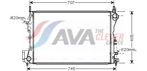 Radiator, motorkoeling AVA QUALITY COOLING OLA2395)