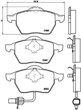 Brake Pad Set, disc brake BREMBO P 85 060)