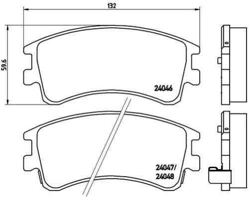 Remblokkenset, schijfrem BREMBO P 49 032)