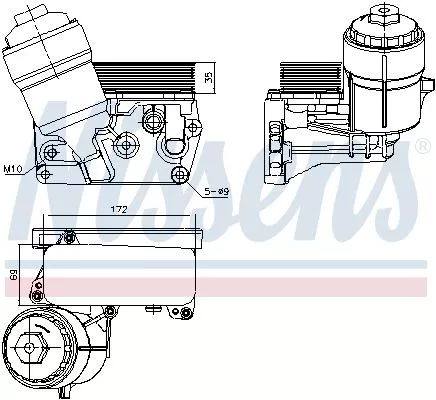 Oliekoeler, motorolie NISSENS 91310)