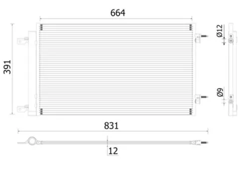Condenser, air conditioning MAHLE AC 901 000P)