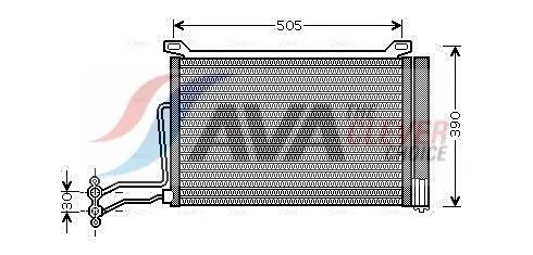 Condensor, airconditioning AVA QUALITY COOLING BW5264D)