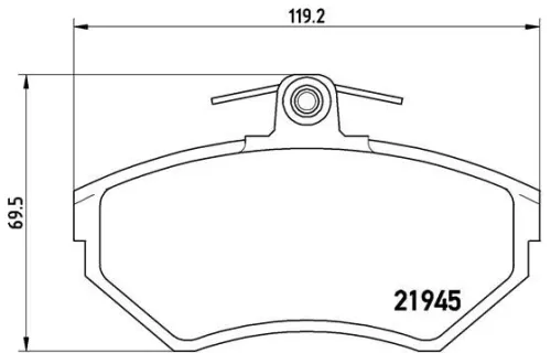 Brake Pad Set, disc brake BREMBO P 85 032)