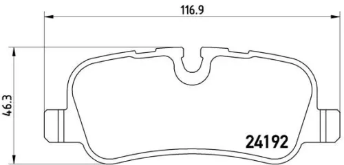 Brake Pad Set, disc brake BREMBO P 44 019)