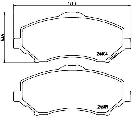 Remblokkenset, schijfrem BREMBO P 11 025)