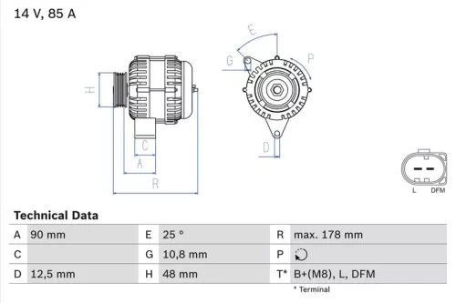 Dynamo BOSCH 0 986 042 470)
