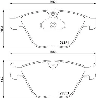 Brake Pad Set, disc brake BREMBO P 06 081)