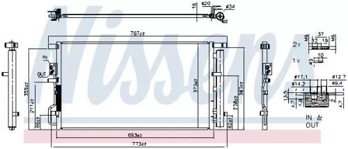 Condensor, airconditioning NISSENS 940939)