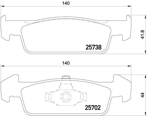 Remblokkenset, schijfrem BREMBO P 68 060)
