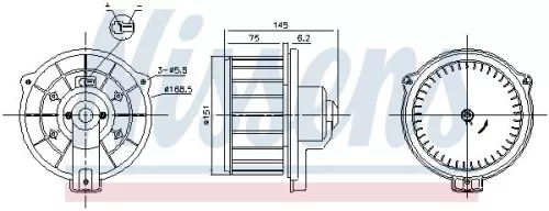 Binnenventilator NISSENS 87615)