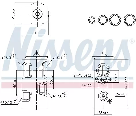 Expansieventiel, airconditioning NISSENS 999457)