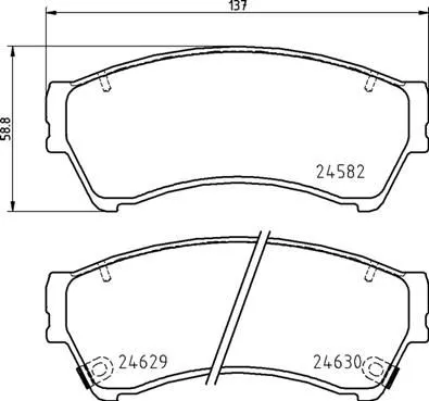 Remblokkenset, schijfrem BREMBO P 49 060)