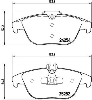 Remblokkenset, schijfrem BREMBO P 50 104)