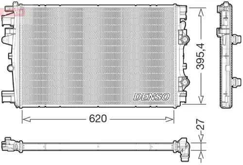 Radiator, motorkoeling DENSO DRM09176)