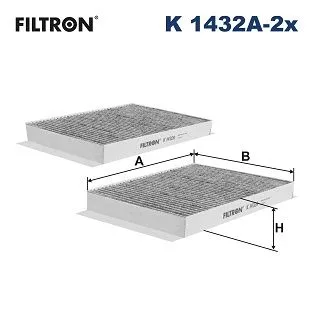 Filter, cabin air FILTRON K 1432A-2x)