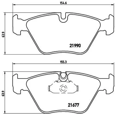 Brake Pad Set, disc brake BREMBO P 06 065)