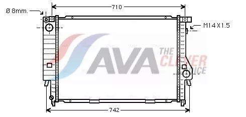 Radiator, motorkoeling AVA QUALITY COOLING BW2164)