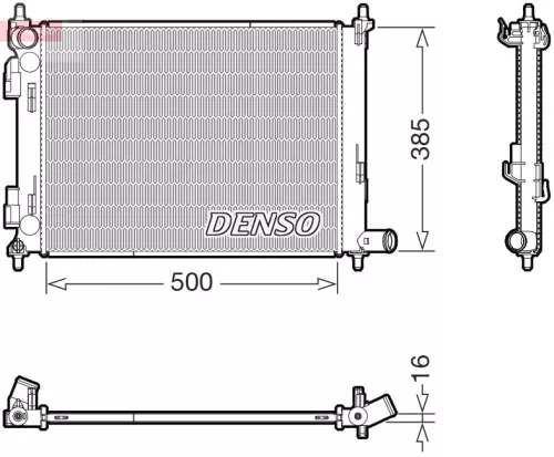 Radiator, motorkoeling DENSO DRM43013)