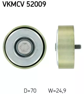 Ombuigings-/geleidingspoelie, V-geribbelde riem SKF VKMCV 52009)