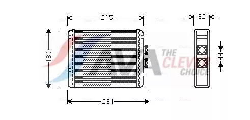 Warmtewisselaar, binnenverwarming AVA QUALITY COOLING AI6198)