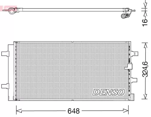 Condenser, air conditioning DENSO DCN02044)