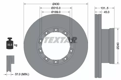 Brake Disc TEXTAR 93308700)