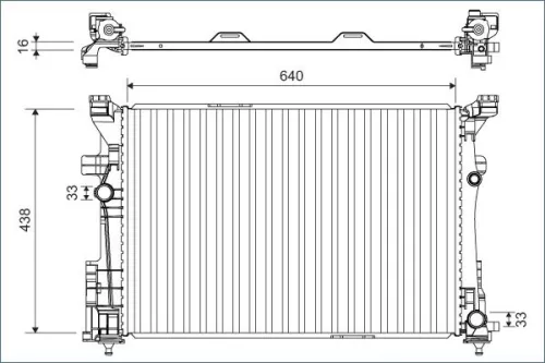 Radiator, motorkoeling VALEO 701133)