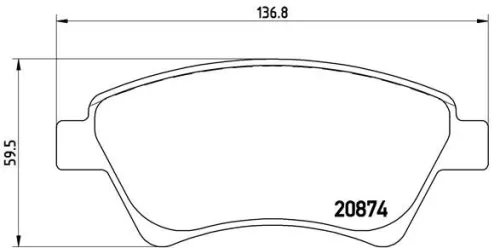 Remblokkenset, schijfrem BREMBO P 68 034)