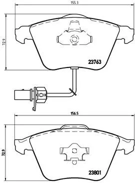 Brake Pad Set, disc brake BREMBO P 85 084)