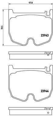 Remblokkenset, schijfrem BREMBO P 50 062)