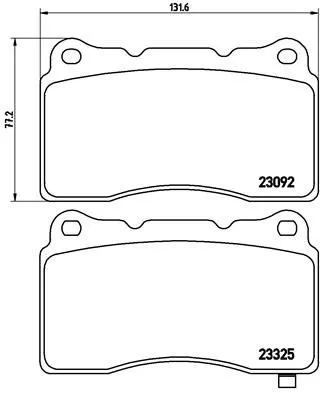 Brake Pad Set, disc brake BREMBO P 54 039)