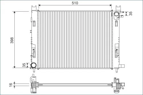 Radiator, motorkoeling VALEO 701120)